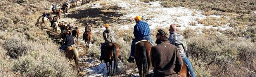 Hunting off horseback in Colorado